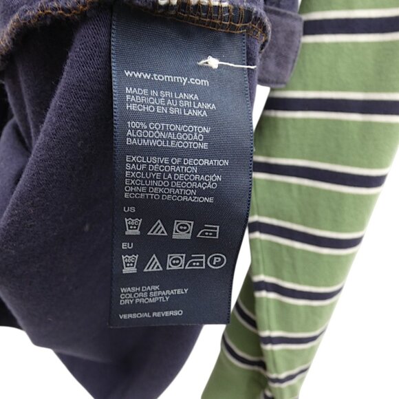 Tommy Hilfiger XL Rugby Polo Shirt Multicolor Patchwork Striped Crest Preppy Y2K - Picture 7 of 8